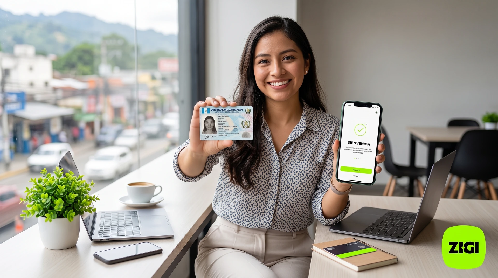 Trabajador independiente guatemalteco gestionando su cuenta digital desde el celular, sin papeleos.